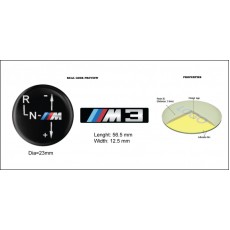 60 BMW M3 badges Decals For Wheel Center Caps — lenght: 56.5 mm, width: 12.5 mm
